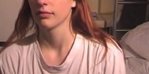 Nataschas first facial in front of a cam