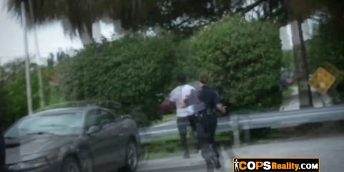 Doggystyle in public for this horny MILF and her patrol partner