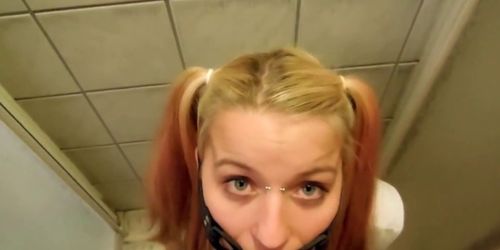 PervyPixie gagged while drinking Piss