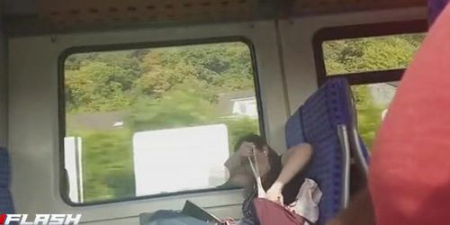Flash Woman on Train