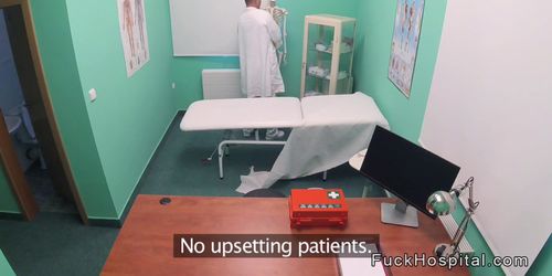 Doctor surprised by sexy slim patient