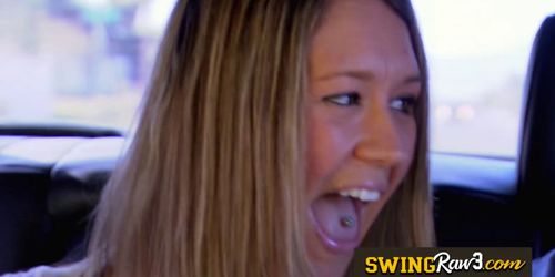 Couple arrives to fulfill their dream of having a full swap at swingers party