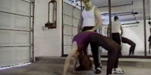 Teen gymnast get a rough workout