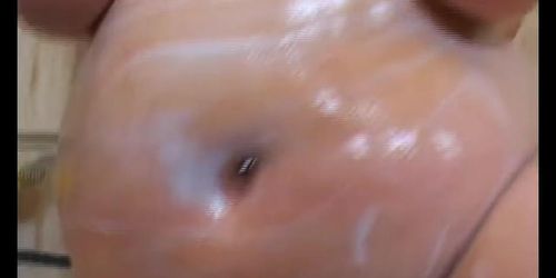 Plump Brunette Rubs Herself Down - Julia Reaves
