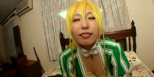 ERITO - Chika Arimura dresses as Leafa and pussyfucks