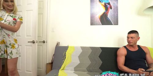 Curios Teen Step Sis Wants To Taste Cum