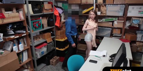 Pretty teen thief chick gets rough fucked from behind