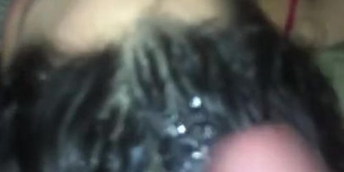 Cum in her hair 