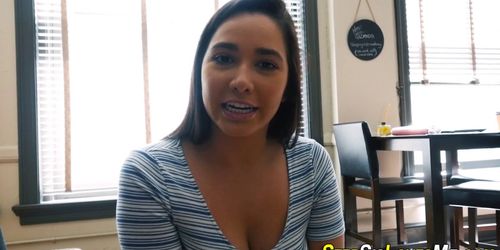 Throating teen stepsister