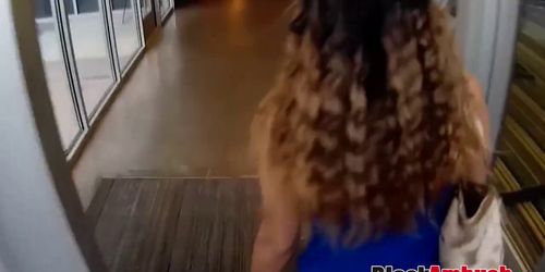 Curly hair Mary hops on surprise BBC for anal creampie