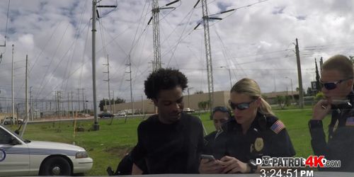 Guy gets chased through field and fucked on rooftop by cops