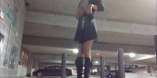 Hottie Bating in Parking Garage Part 1 - Watch Part 2 on AvalonPorn_com