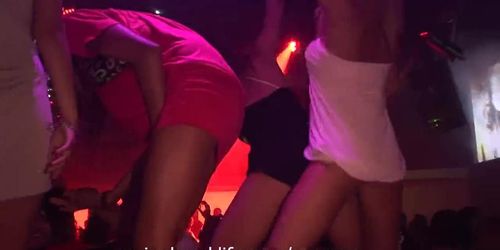 Club Grindin and Up the Skirt - Upskirt Bar Dancing