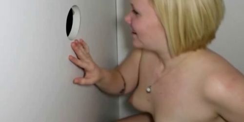 Blonde Sucking On And Fucked With Black Dick At Glory Hole