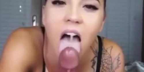 SASHA FOXXX Tik Tok - Finishing The Job Cumshot Compilation - TIKTOK teen POV blowjob cum swallowing