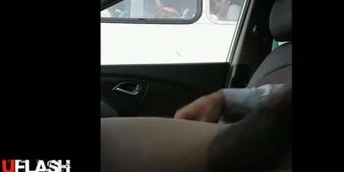 Cougar watches pervert guy in his car jerking  ...