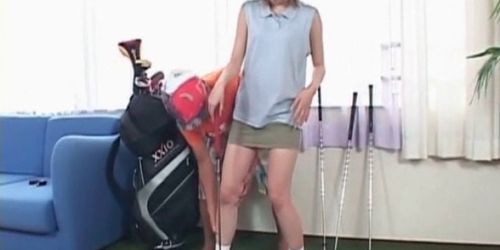 Redhead japanese tennis player giving fellatio