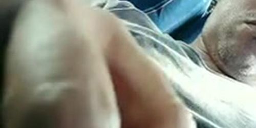 Cumshot for teen in bus