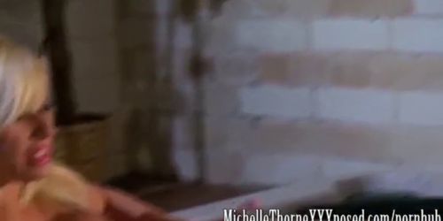 Busty Blonde Lesbian Sluts Eating Pussy and Toying in Gym Jacuzzi