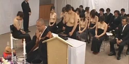 Asian girls go to church half nude part1
