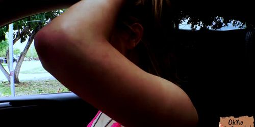 Sexy teen Kendall Kross fucked a stranger in the car