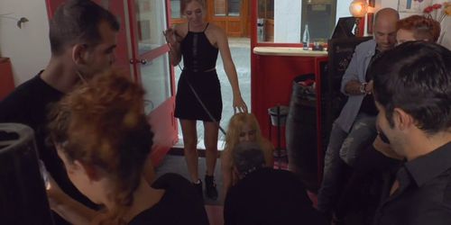 Petite blonde dp banged in bar in public (Chiqui Dulce, Chiki Dulce, Mona Wales)