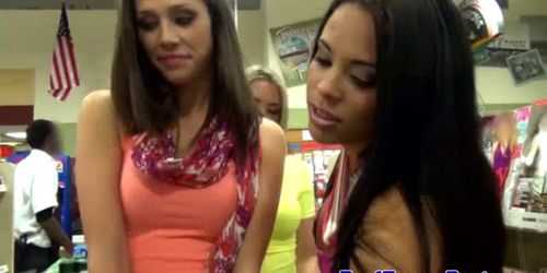 Hot reality babes walking home topless