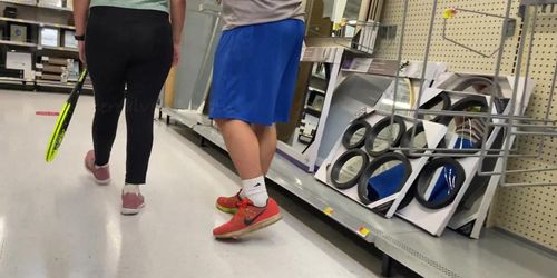 Nerd Showing Ass at Wally World  Candid 4k