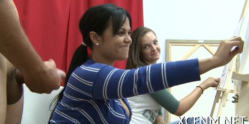Clothed gals suck dicks - video 18