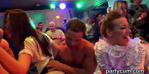 Nasty girls get totally crazy and nude at hardcore party