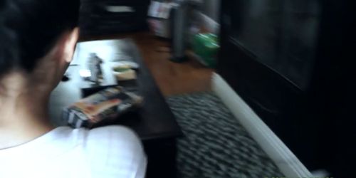 Cute stepdaughter dickriding stepdaddy POV