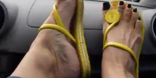 Goddess Lua - Feet on a Dashboard