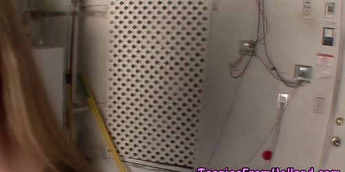 Cum sprayed teen nailed