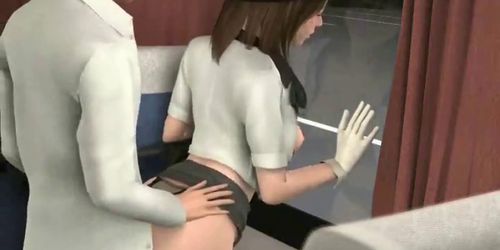Lascive anime with hat getting snatch screwed