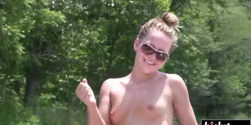 Sweet chicks like to party on the boat