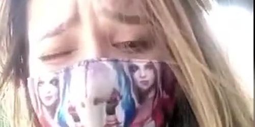 Sara_fun squirts in a public bus