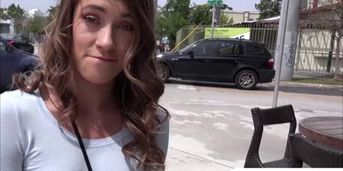 A horny stranger fucks Kirsten Lee tight pussy in many angles