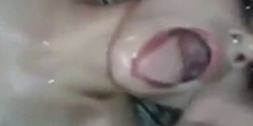 Russian girl eat sperm