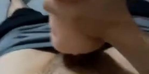 Guy blows 3 intense, body shaking loads, inside a pocket pussy. 