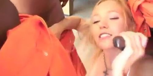 Liv Wyllder enjoys black cock gangbang