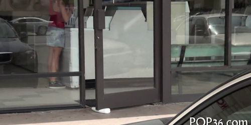 Tiny teen rides huge cock - video 67