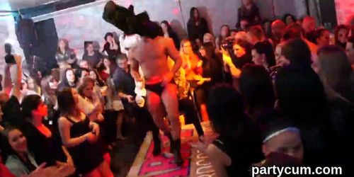 Unusual cuties get totally crazy and nude at hardcore party