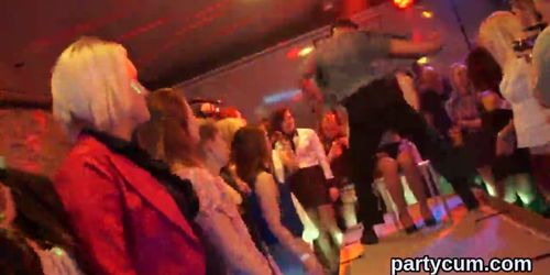 Spicy girls get fully wild and stripped at hardcore party