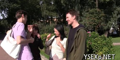 Bright joy in a group session - video 29 (amateur )