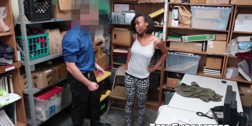 TEEN SHOPLIFTERS - Teen perp fucks with a perverted cop to escape jail time