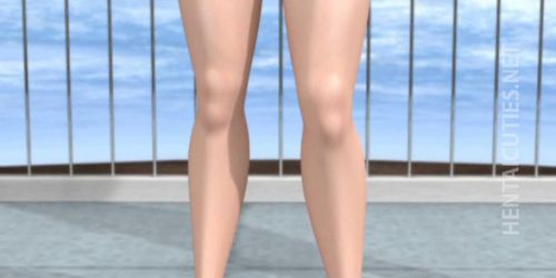 3D anime whore take dick at poolside