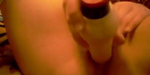 Russian whore plays with dildo - video 1