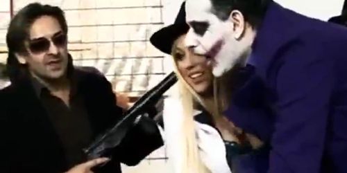 British orgy scene with the Joker