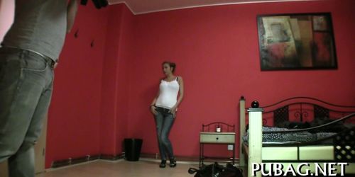 Thrilling blowjob from sultry babe - video 18