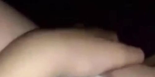 Wet pussy from the pants and masturbation 